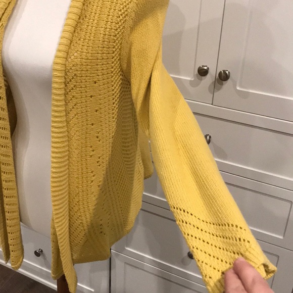 Anthropologie Rosie Neim yellow cardigan. Size M - Picture 3 of 5